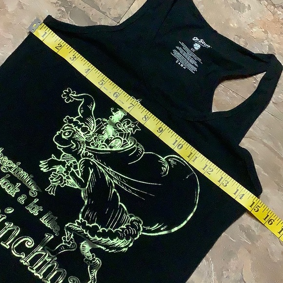 Grinchmas black & metallic green dr. Seuss tank top - Picture 6 of 7